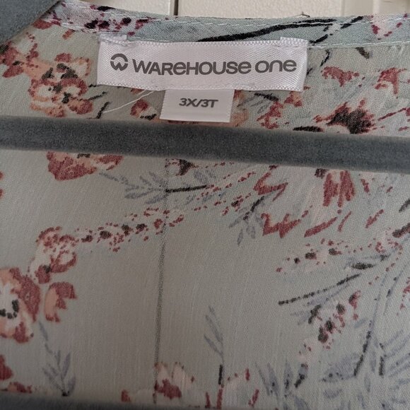 WAREHOUSE ONE Lace Trim Kimono SIZE 3X - Picture 3 of 3